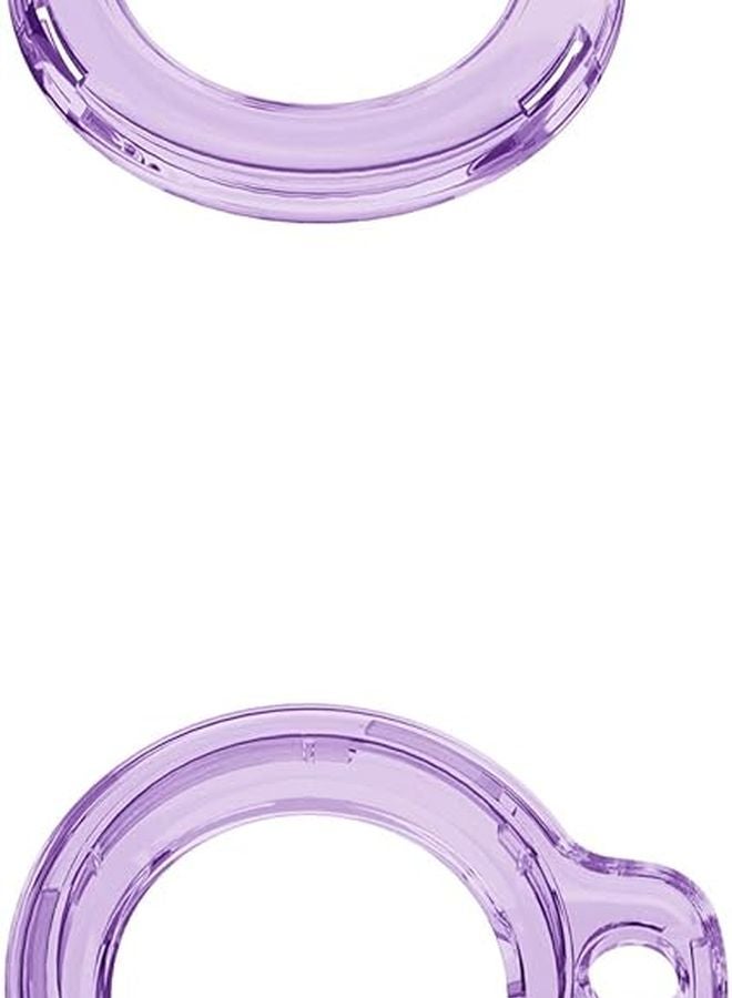 غطاء شفاف أرجواني مضاد للانزلاق مع مقبض لحمل أجهزة التتبع، سهل التركيب - Image 4